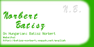 norbert batisz business card
